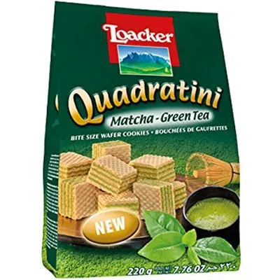 Loacker Green Tea Wafers 7.76oz Bag