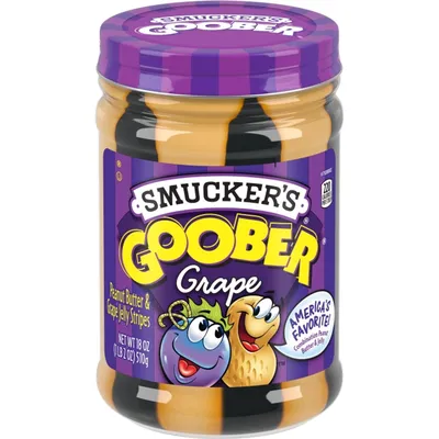 Smucker's Goober Grape Peanut Butter & Jelly Stripes 18oz Jar