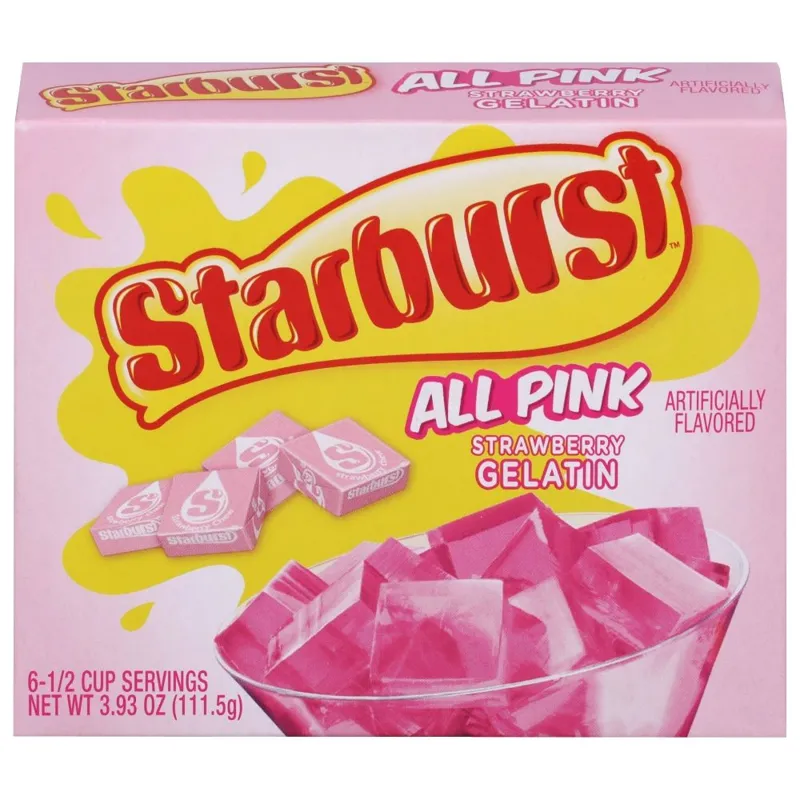 Starburst All Pink Strawberry Gelatin Box view 1