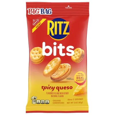 Nabisco RITZ Bits Spicy Queso Sandwich Crackers 3 oz
