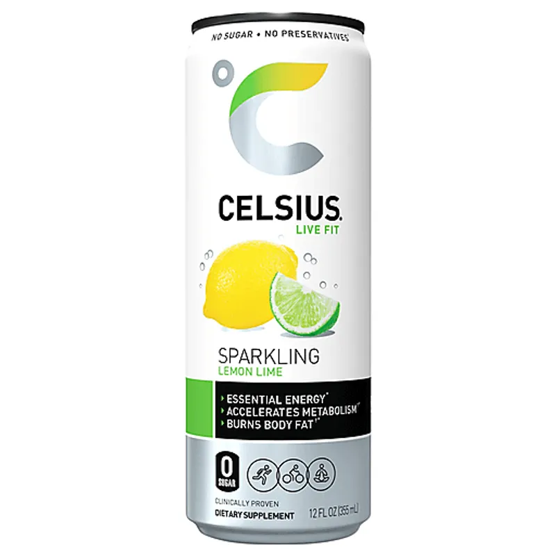 Celsius Sparkling Lemon Lime Energy Drink view 1