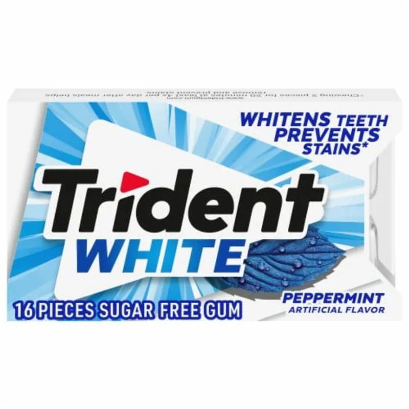 Trident White Peppermint Sugar Free Gum view 1