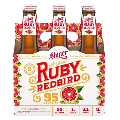 Shiner Ruby Redbird Ale 6 Pack 72 oz bottle