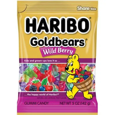 Haribo Goldbears Wild Berry Gummy Candy 5 oz Bag