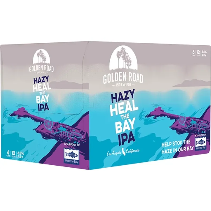 Golden Road Brewing Hazy Heal The Bay IPA view 1