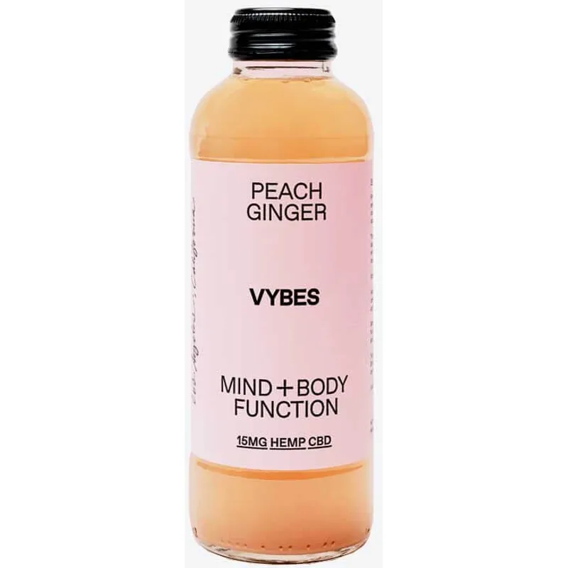 Vybes CBD Peach Ginger Drink view 1