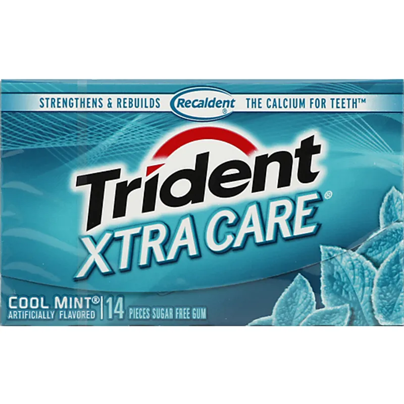 Trident Xtra Care Cool Mint Gum view 1