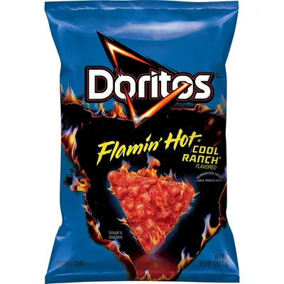 Doritos Tortilla Chips, Flamin' Hot Cool Ranch Flavored 9.25 Oz