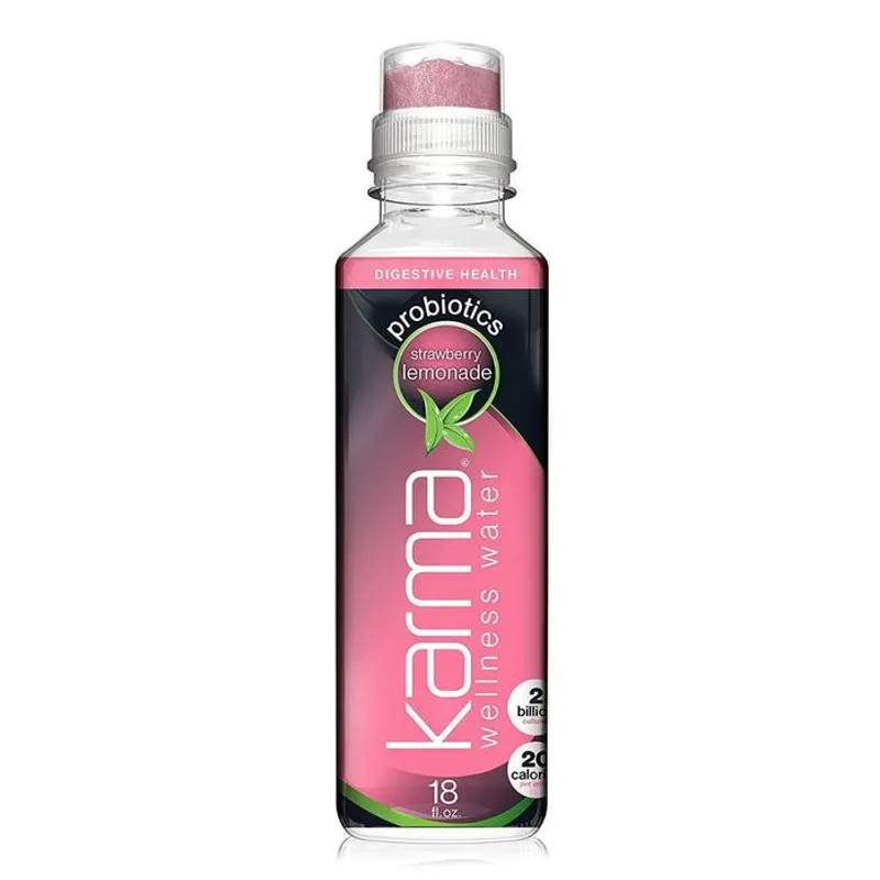 Karma Probiotic Water Strawberry Lemonade view 1