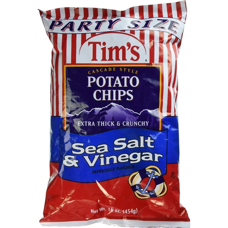 Tims Cascade Style Sea Salt & Vinegar Potato Chips view 1