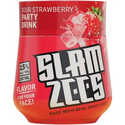 Slam Zees Sour Strawberry Party Drink 187ml