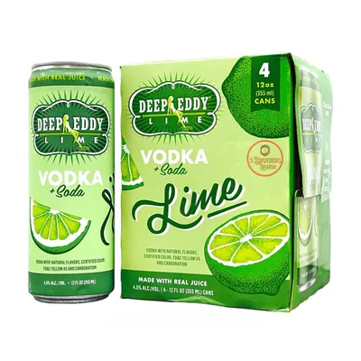 Deep Eddy Lime Vodka Soda 4-pack 48 oz