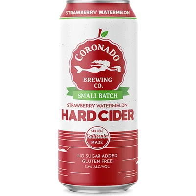 Coronado Brewing Co. Strawberry Watermelon Hard Cider 4 Pack 16 oz Cans