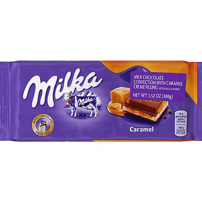 Milka Milk Chocolate with Caramel view 1