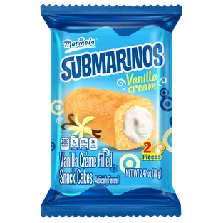 Marinela Submarinos Vanilla Crème Filled Snack Cakes