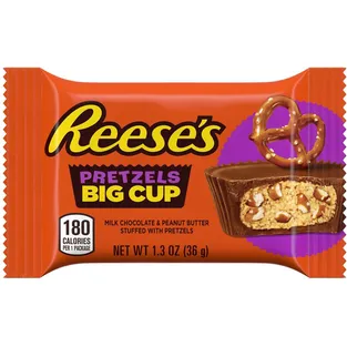 Reese's Milk Chocolate Peanut Butter Big Cup Stuffed Pretzels