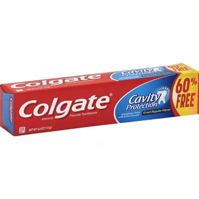 Colgate Cavity Protection Toothpaste, Anticavity Fluoride, Great Regular Flavor 6 Pack 6oz Tubes