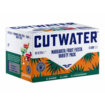 Cutwater Spirits Tequila Margarita Fruit Fiesta Variety Pack 6 Pack 72 oz