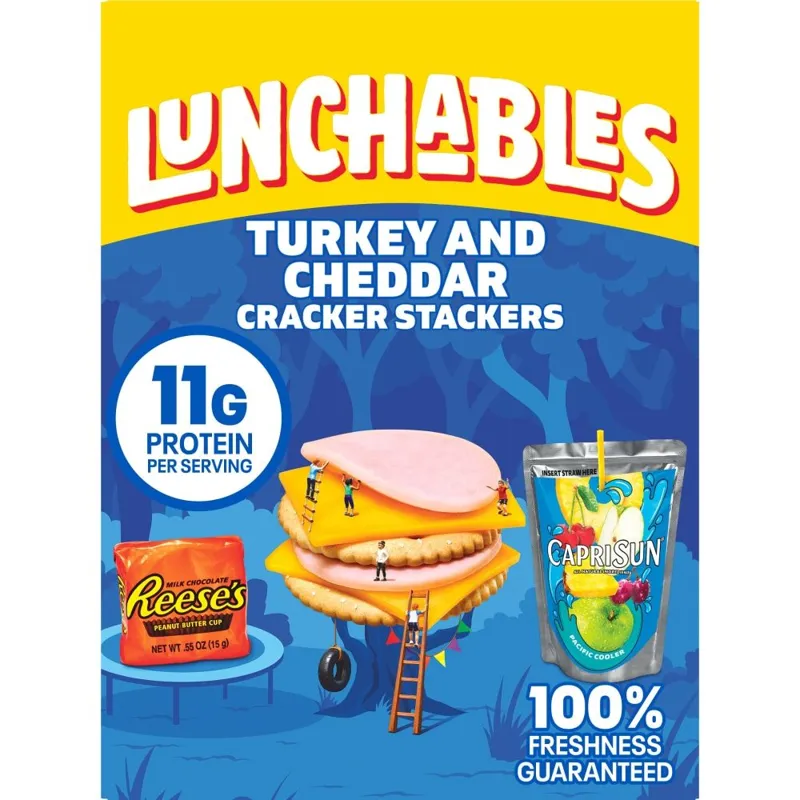Lunchables Turkey & Cheddar Cracker Stackers Tray view 1