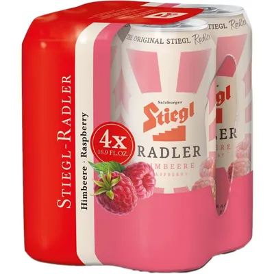 Stiegl Raspberry Radler 4 Pack 500mL Cans