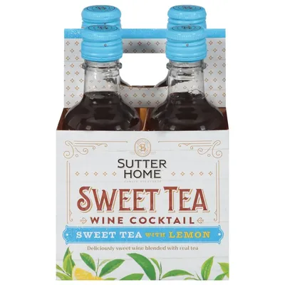 Sutter Home Sweet Tea with Lemon Wine Cocktail 4 Pack 187 mL Bottles
