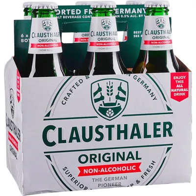 Clausthaler Premium Non-Alcoholic 6 Pack 12 oz Bottles