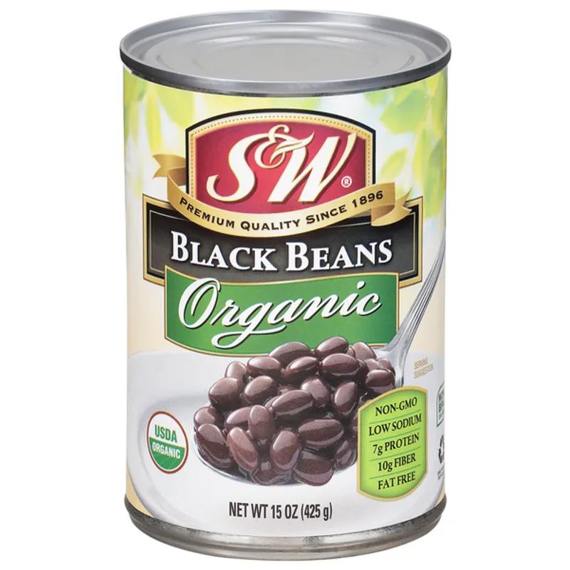 S&W Organic Black Beans view 1