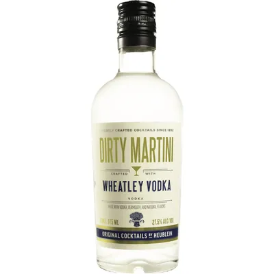 Heublein Dirty Martini Cocktail Wheatley Vodka 375 mL