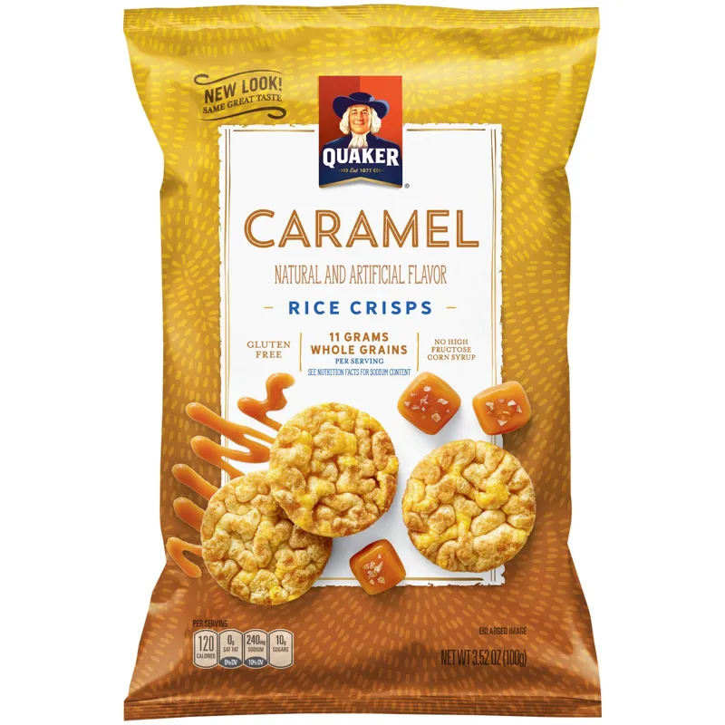 Quaker Caramel Rice Crisps Bag view 1