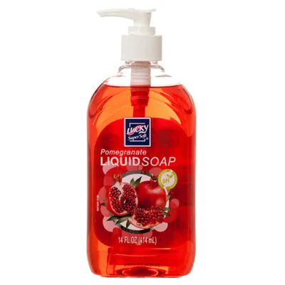 Lucky Super Soft Pomegranate Liquid Hand Soap 14 oz Bottle