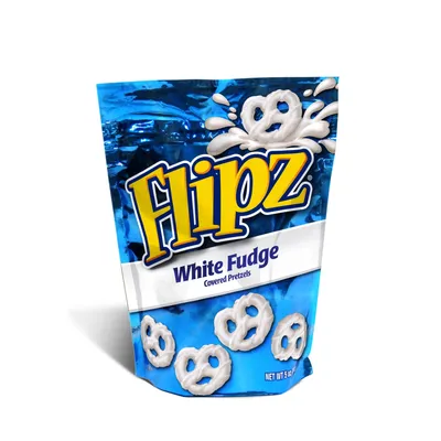 Flipz White Fudge Covered Pretzels 5 oz Bag