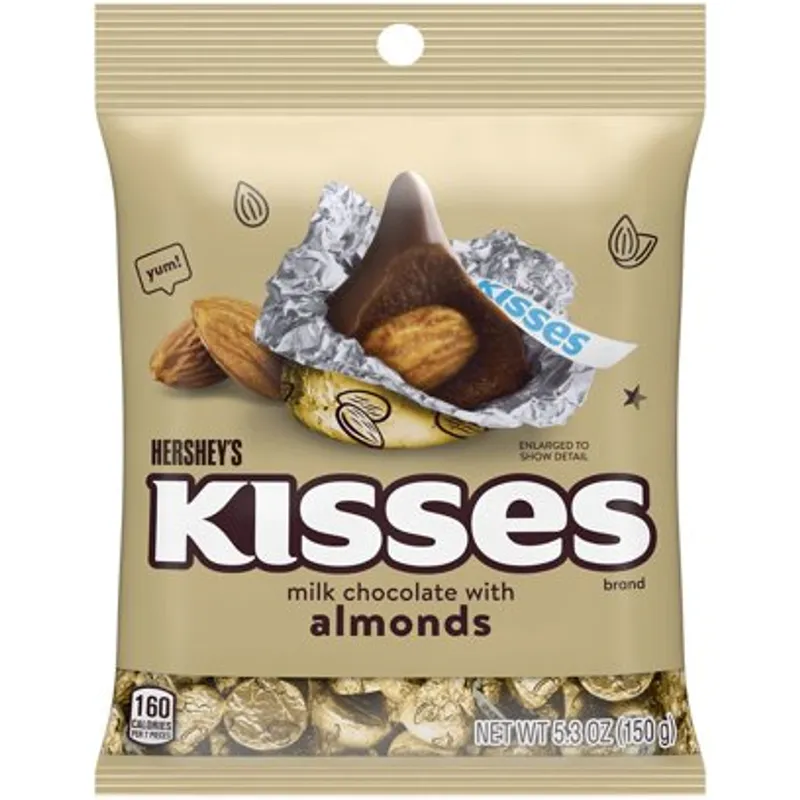 Hersheys Kisses Milk Chocolate With Almonds view 1
