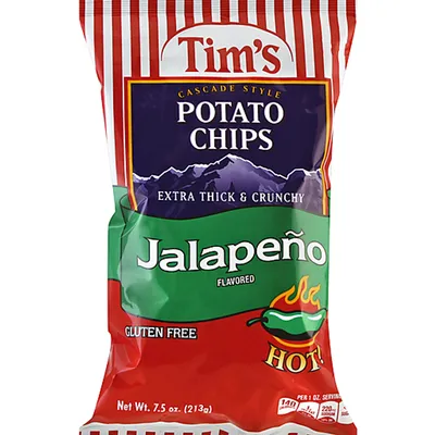 Tim's Jalapeno Potato Chips 7.5 oz Bag
