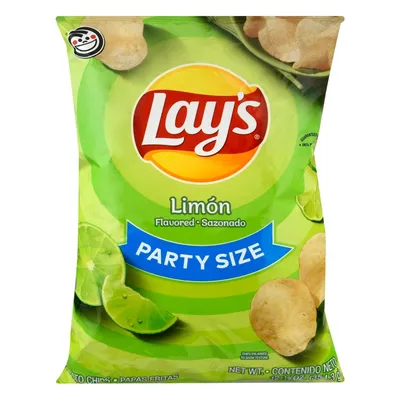 Lay's Limón Potato Chips Party Size 12.5 oz Bag
