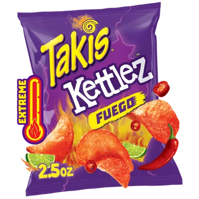 Takis Kettlez Fuego Hot Chili Pepper & Lime Kettle-Cooked Potato Chips