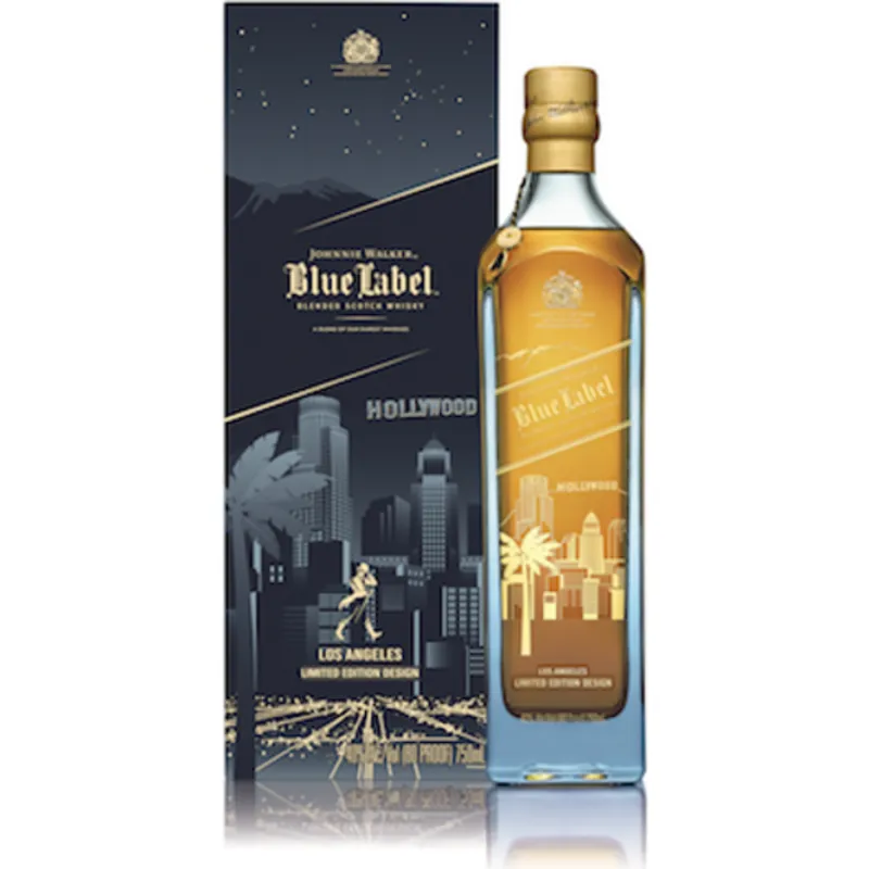 Johnnie Walker Blue Label Blended Scotch Whisky Los Angeles Limited Edition Design view 1