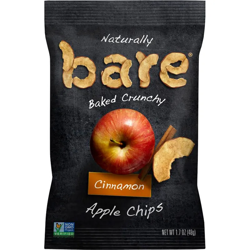 Bare Fruit Apple Chips Crunchy Cinnamon Bag view 1