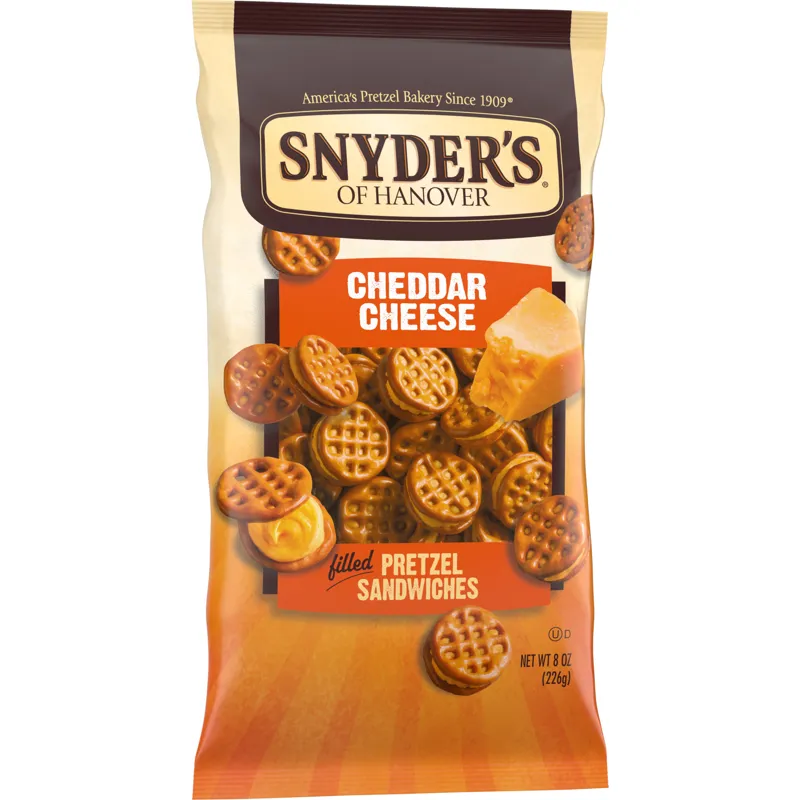 Snyders Pretzel Sandwiches Cheddar Cheese view 1
