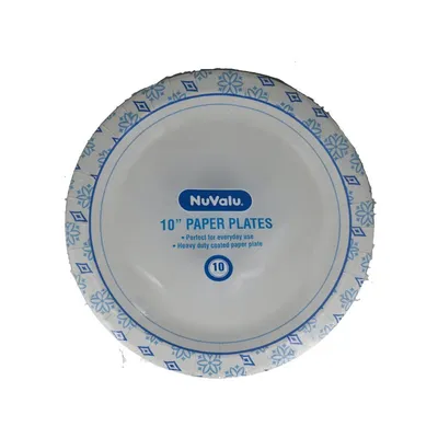 NuValu Paper Plates 10-inch 10 count 10inch