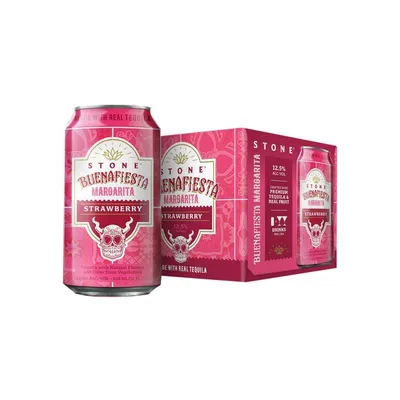 Stone Buenafiesta Strawberry Margarita 4 Pack 12 oz Cans