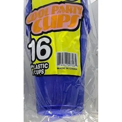 Cool Party Cups Blue Plastic Party Cups 16 oz 16 ct