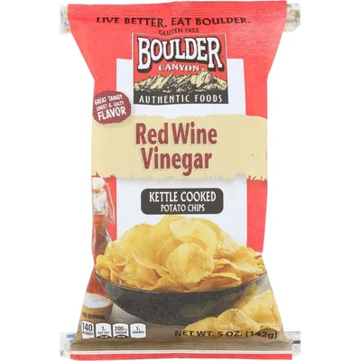 Boulder Canyon Kettle Cooked Potato Chips Red Wine Vinegar 5 oz