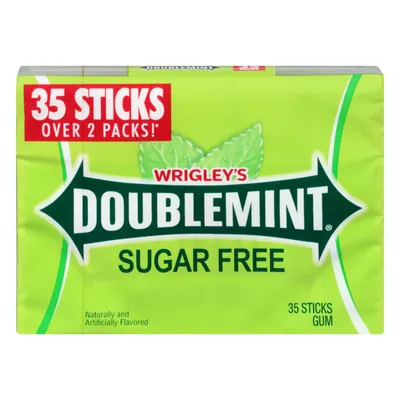 Wrigley's Doublemint Sugarfree Gum 35 Sticks 4.7 oz Box