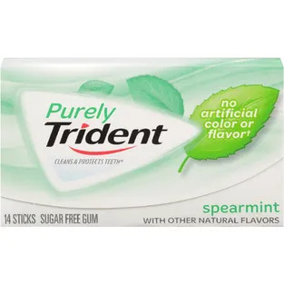 Purely Trident Sugar Free Gum Spearmint Box