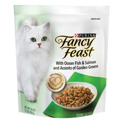 Purina Fancy Feast Ocean Fish & Salmon Dry Cat Food 16 oz Bag