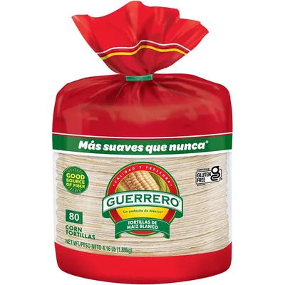 Guerrero White Corn Tortillas 80 Ct Bag