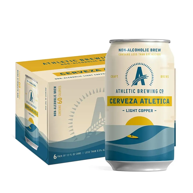 Athletic Brewing Co. Athletica Light Copper Mexican-Style Non-Alcoholic Cerveza view 1
