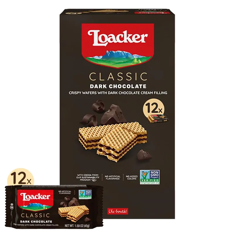 Loacker Classic Dark Chocolate Wafers Bag view 1