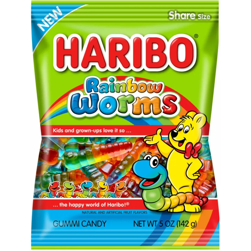 Haribo Rainbow Worms Gummi Candy view 1