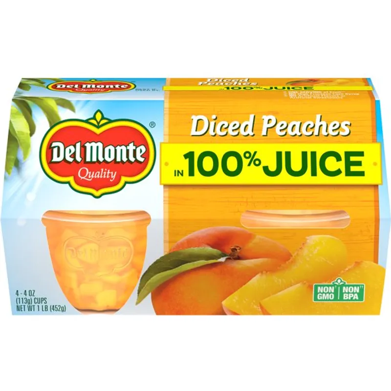 Del Monte Diced Peaches view 1